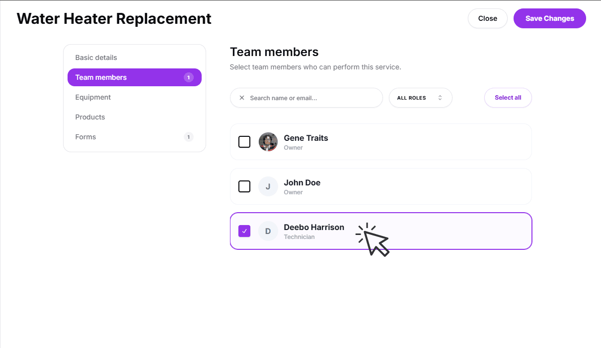 Assign Members and Save