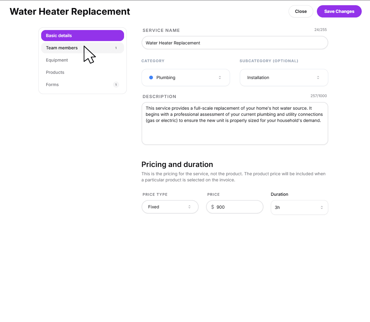 Switch to Team Members Tab