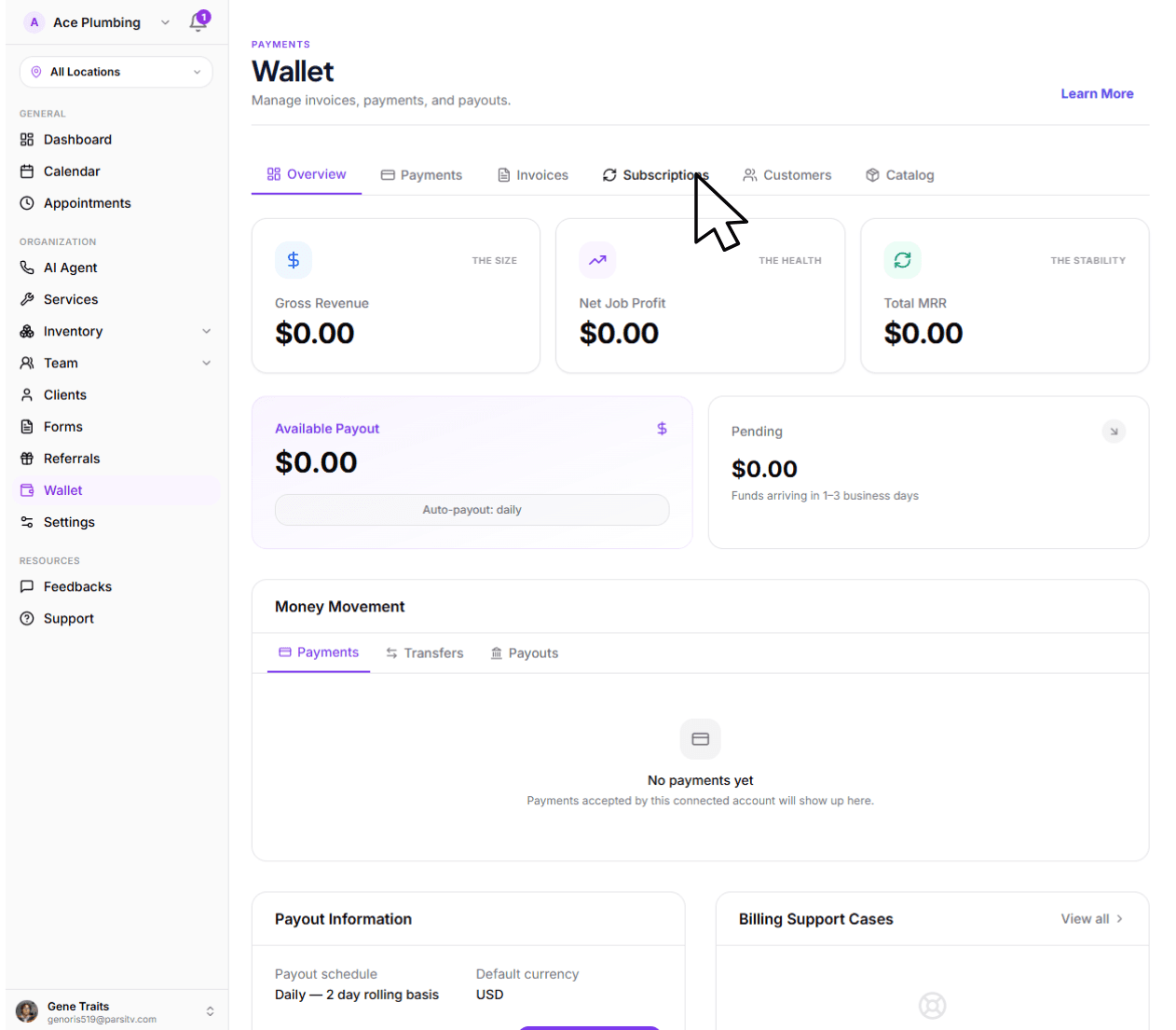 Step 2: Select Subscriptions