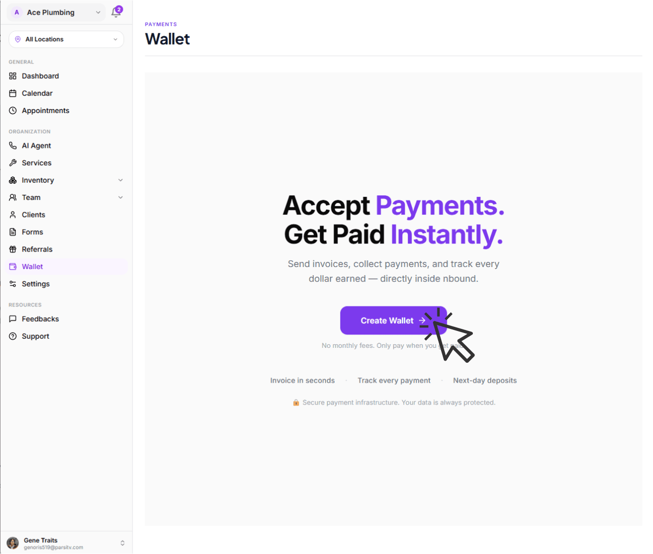 Step 2: Create Wallet Button